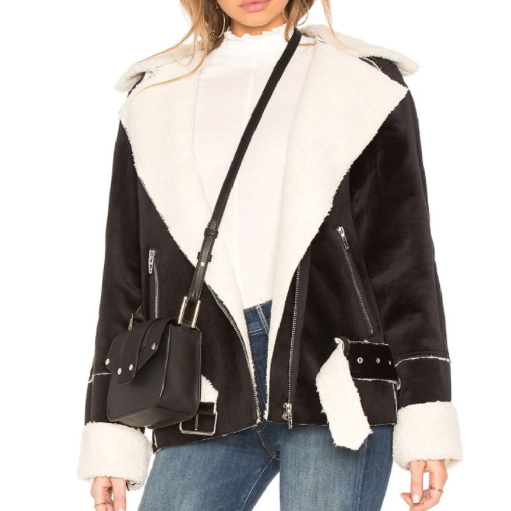 BlankNYC Down & Out, Black & Off White Jacket Size Small - Picture 4 of 8